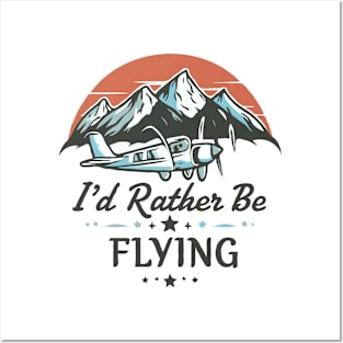 I'd Rather Be Flying. Snowy Aircraft Posters and Art